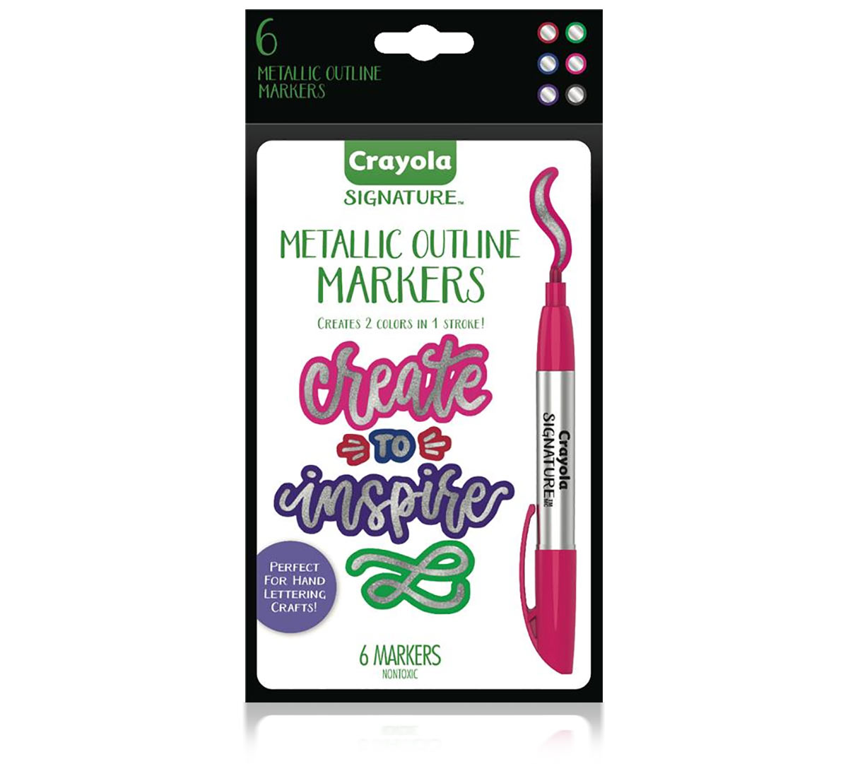 Signature Metallic Outline Paint Markers, 6 Count - US 1820