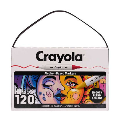 Crayola Dual-Tip Alcohol-Based Marker Set for Adults, 120 count set - US 2336