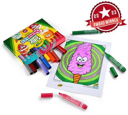 Silly Scents Smash Ups Wedge Tipped Washable Markers, 12 Count - US 6297