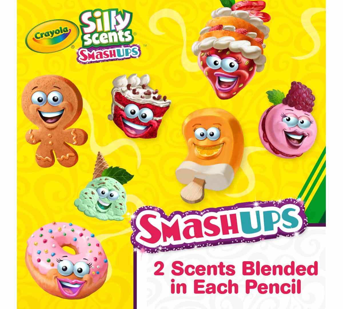 Silly Scents Smash Ups Colored Pencils, 12 Count - US 2948
