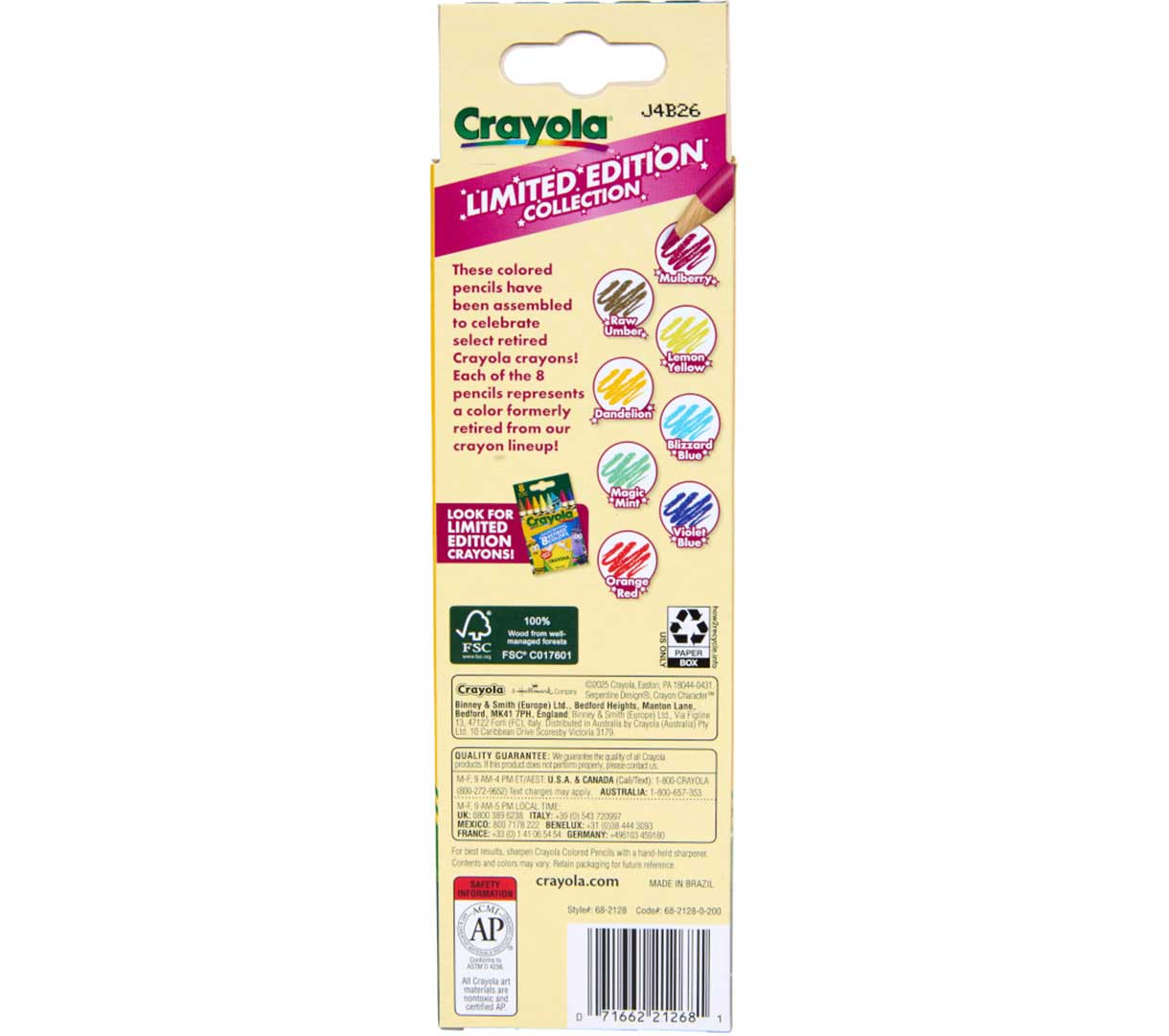Limited Edition Retired Colored Pencils, 8 Count - US 3303