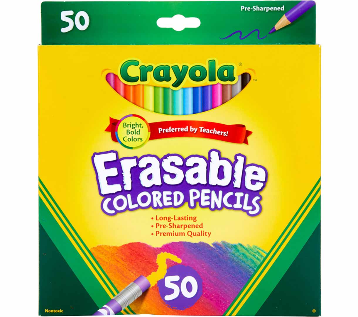 Erasable Colored Pencils, 50 Count - US 9948