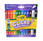 Clicks Colored Pencil Set, 12 Assorted Colors - US 8880