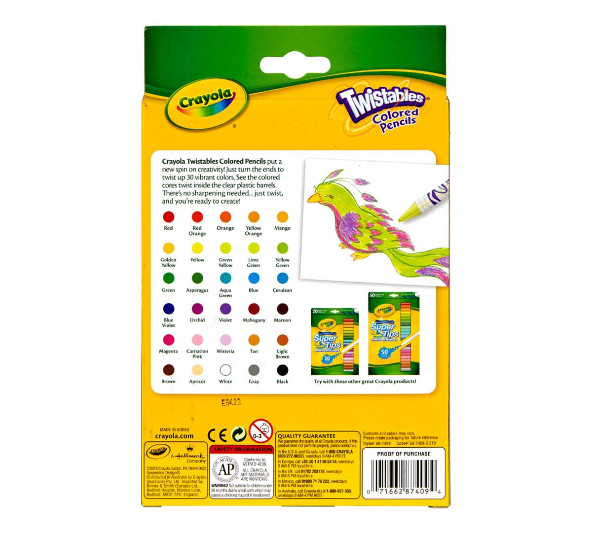 Twistables Colored Pencils, 30 Count - US 4714