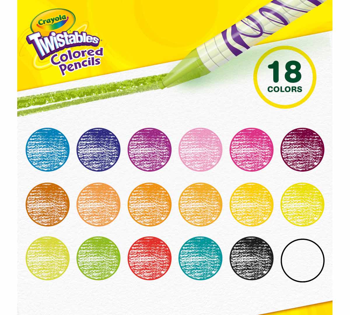 Twistables Colored Pencils 18 ct. - US 8993