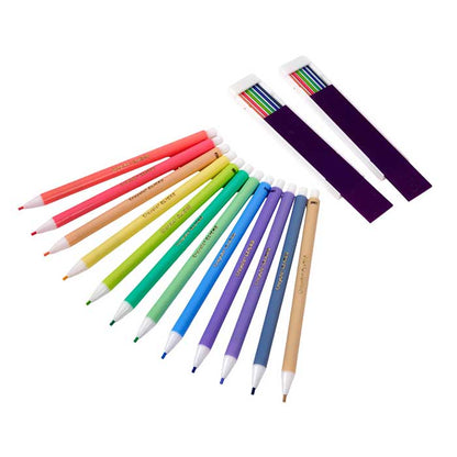Clicks Mechanical Colored Pencil Set, 12 Pastel Colors - US 8590