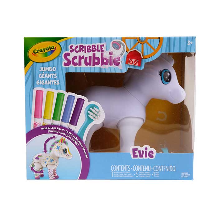 Scribble Scrubbie Jumbo Pet, Big Evie - US 6019