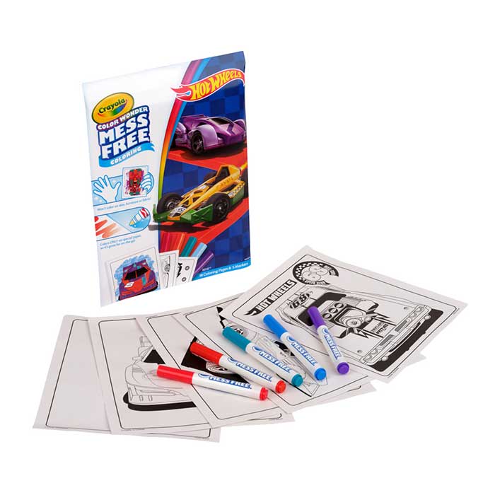 Color Wonder Mess Free Hot Wheels Coloring Pages & Markers - US 7581