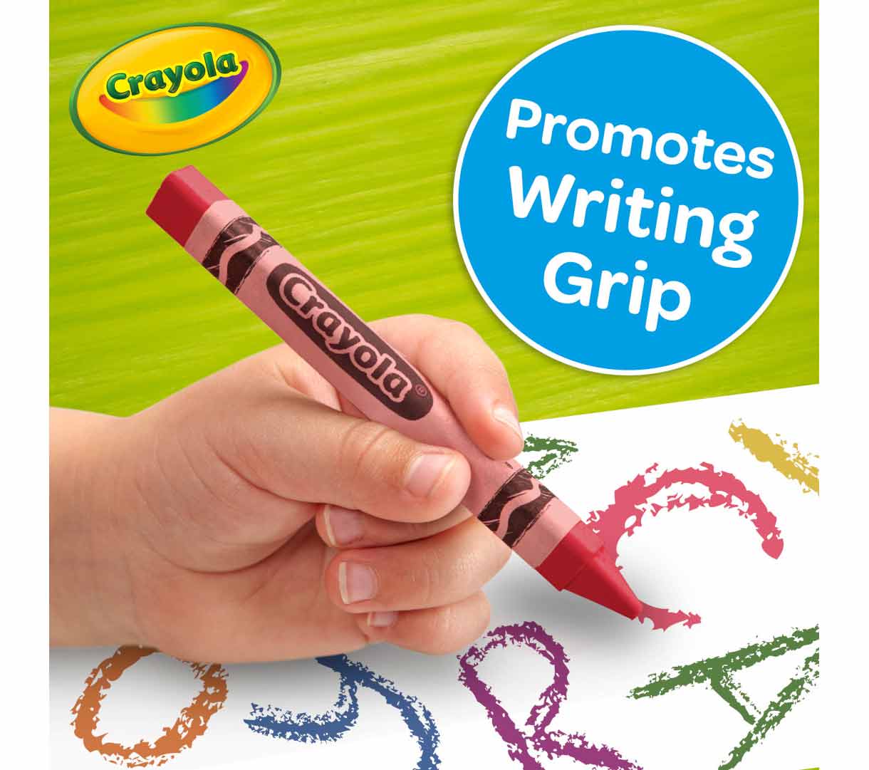 Washable Triangular Grip Crayons, 8 Count - US 3398