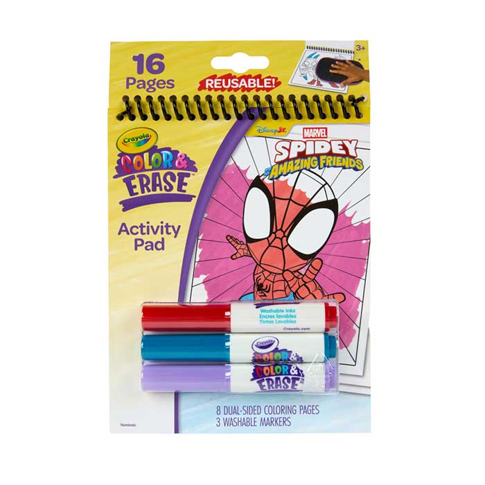 Spidey Color and Erase Reusable Activity Pad with Markers - US 7674