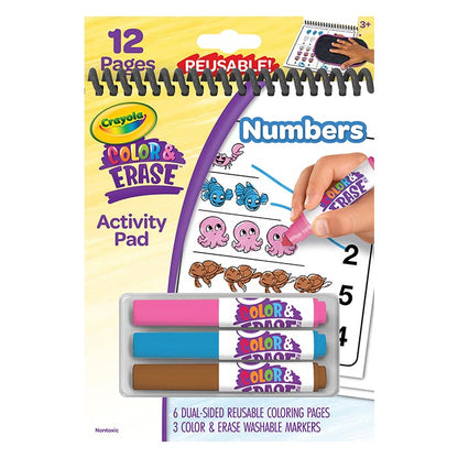 Color & Erase Reusable Activity Pad, Numbers - US 3276