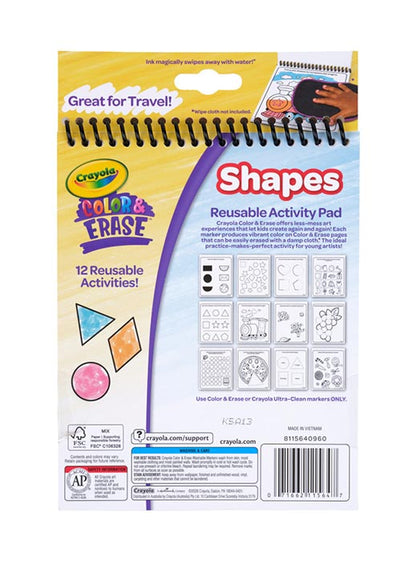 Color & Erase Reusable Activity Pad, Shapes - US 4612