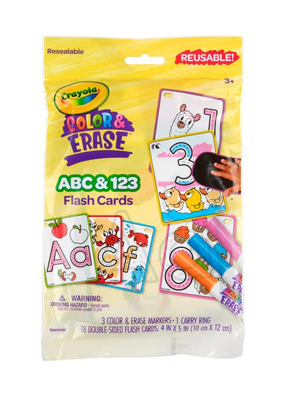 Color & Erase Reusable Activity Set – Alphabet & Number Learning Cards - US 8652