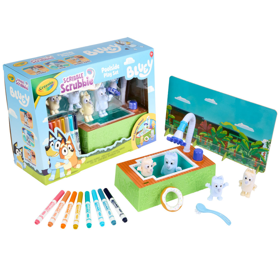 Scribble Scrubbie Bluey Pool Set - US 8210