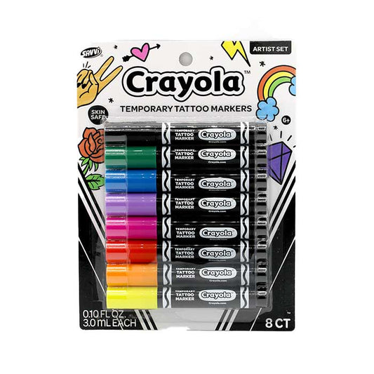 Crayola Temporary Tattoo Markers, 8 Count - US 6513