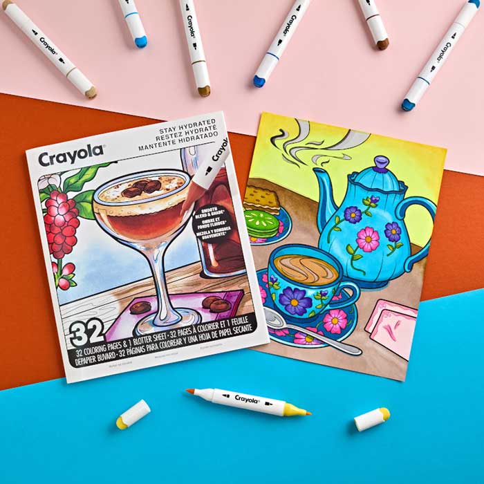Stay Hydrated Adult Coloring Book, 32 Pgs - US 8381