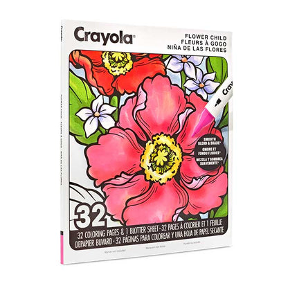 Flower Child Adult Coloring Book, 32 Pages - US 7576