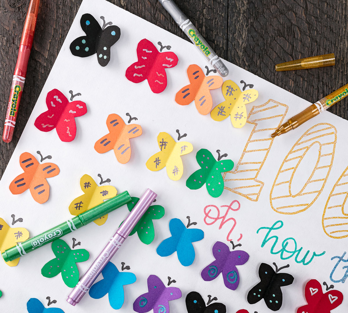 Glitter Markers, 6 Count - US 4159