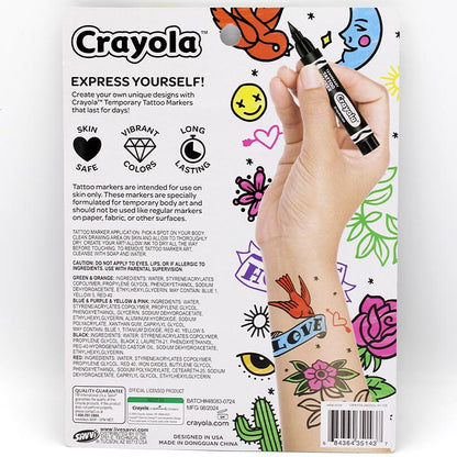 Crayola Temporary Tattoo Markers, 8 Count - US 6513