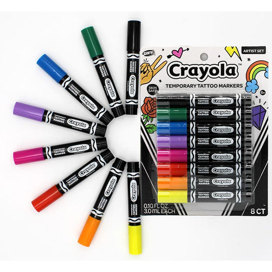Crayola Temporary Tattoo Markers, 8 Count - US 6513