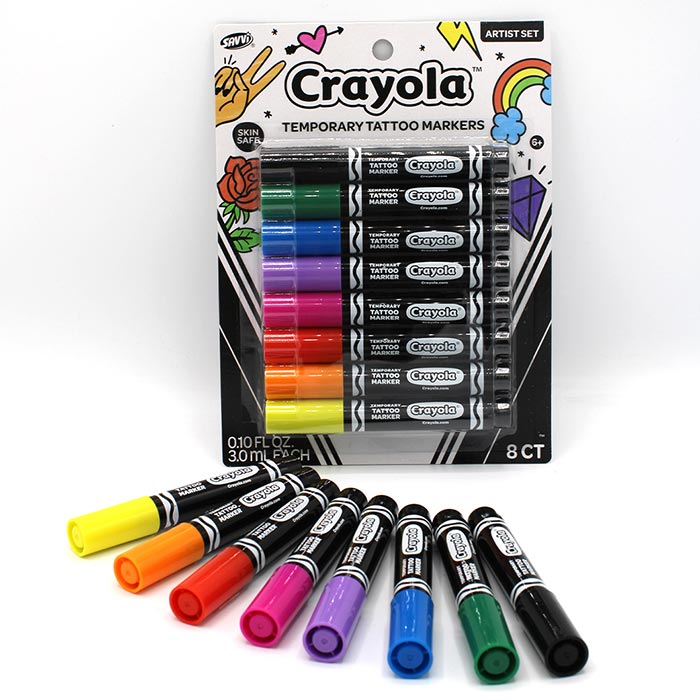 Crayola Temporary Tattoo Markers, 8 Count - US 6513